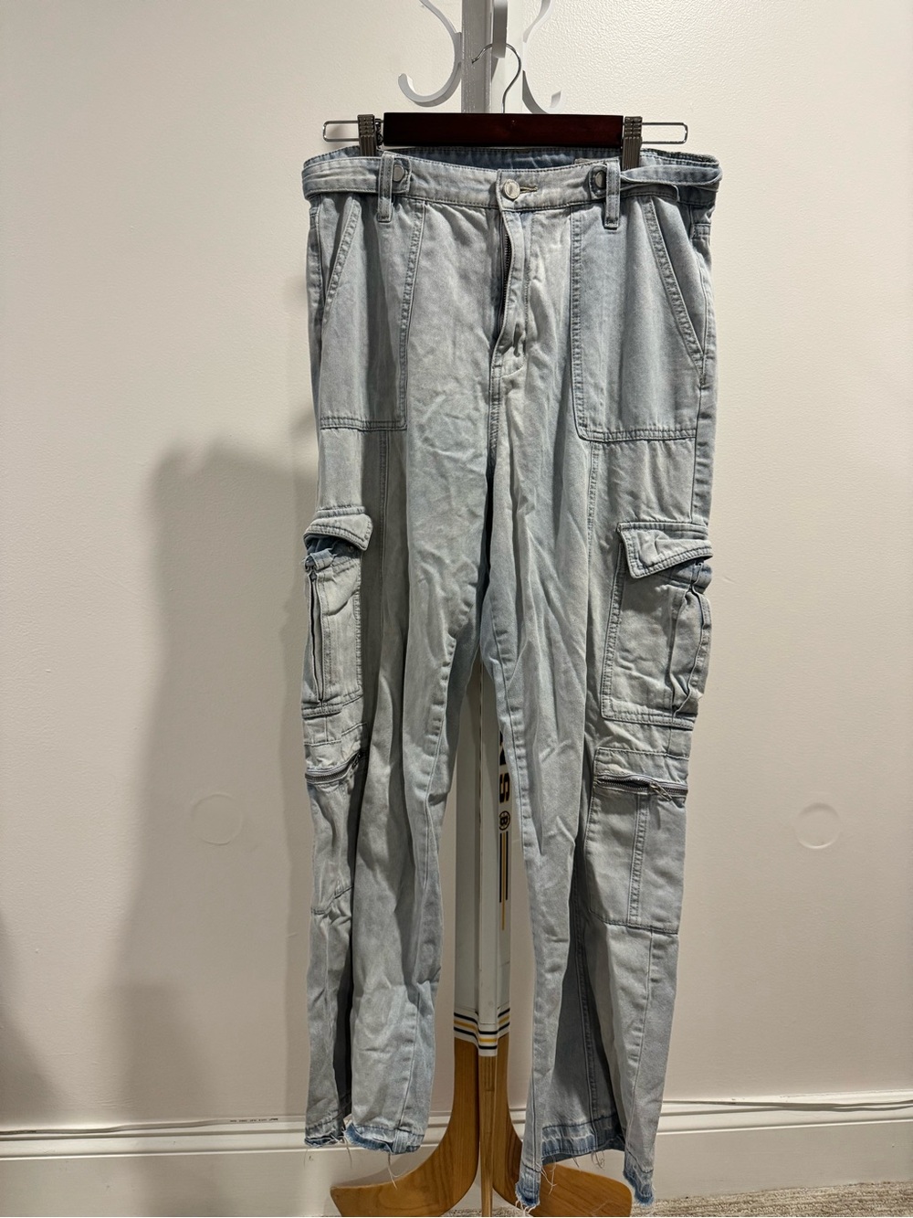 Light Wash Cargo Jeans Blank NYC